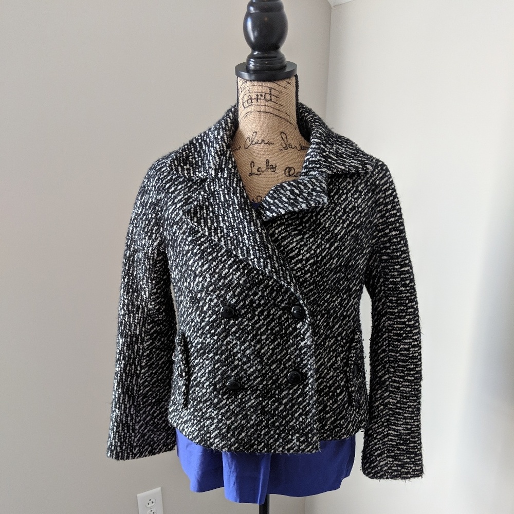 Talbots Blk & wht blazer sz 4